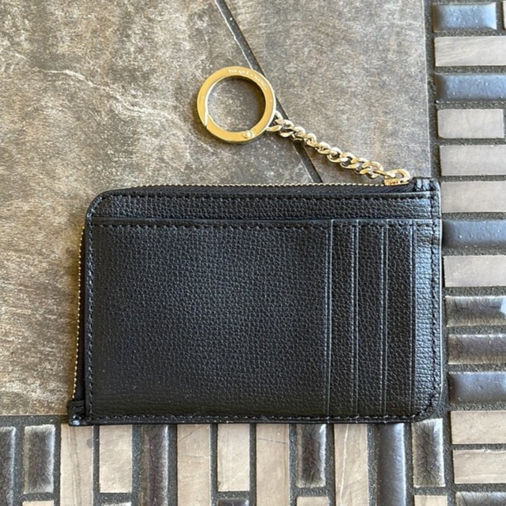 Kate Spade Darcy Medium L-Zip Card Holder Black - Picture 2 of 16